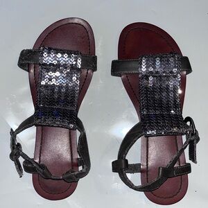 Sequin open toe sandals ~Size 7~